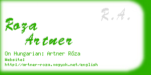 roza artner business card